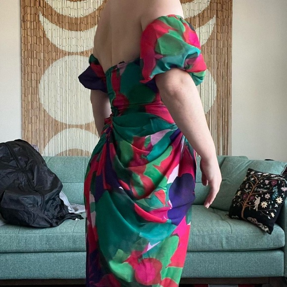 Small PLT Gorgeous 80s vibes floral dress - Picture 6 of 10